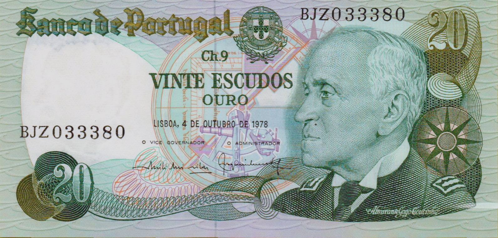 Portugal 20 1978 UNC P-176/b3